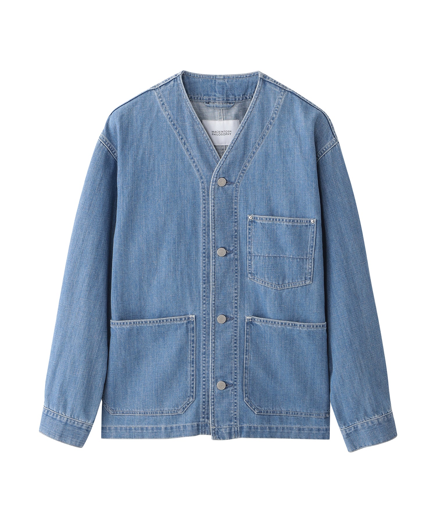 WEEKENDER】 ノーカラーカバーオール ドライオックス/デニム(ブルゾン