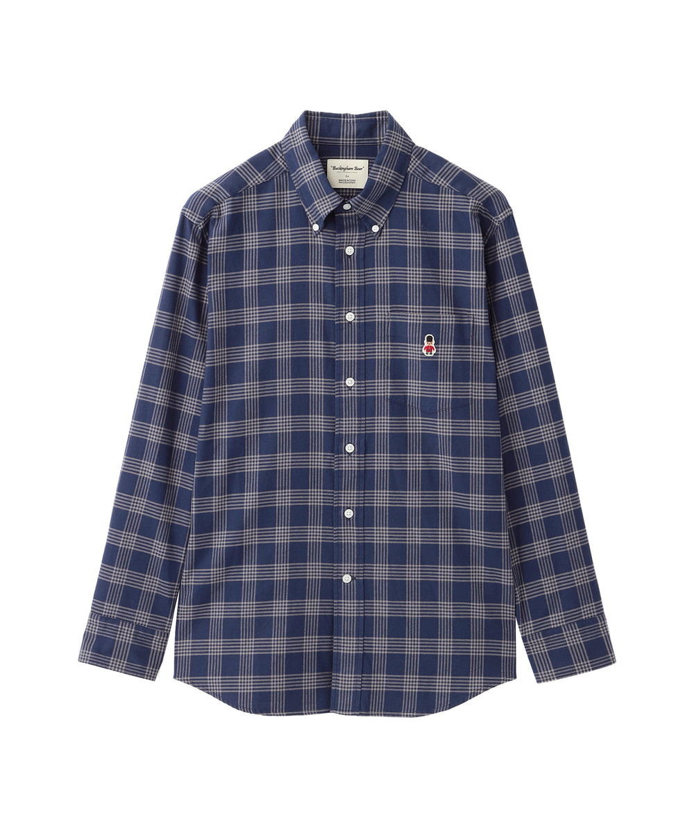 バッキンガムベア シャンブレーネル/チェック 長袖ボタンダウン