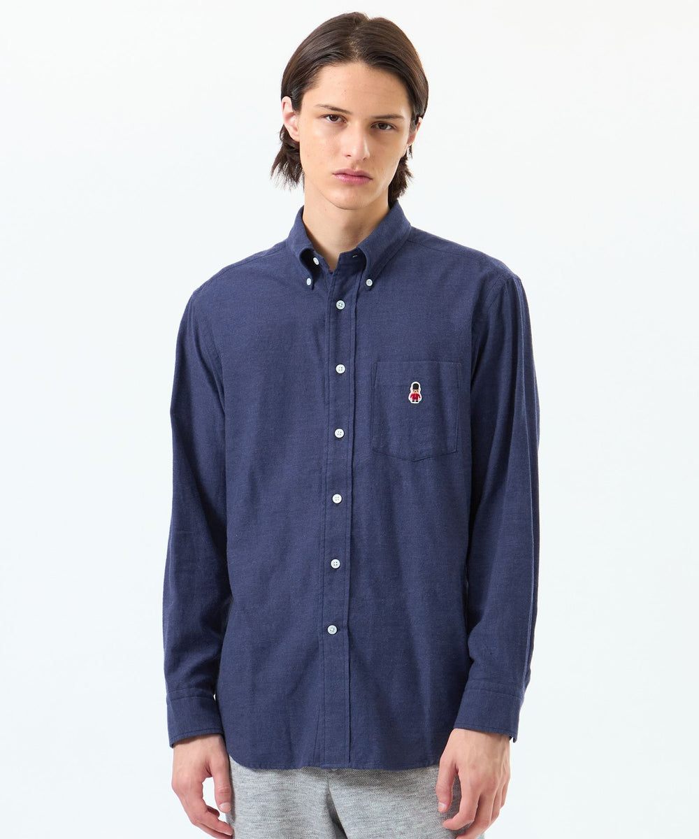 バッキンガムベア シャンブレーネル/チェック 長袖ボタンダウン