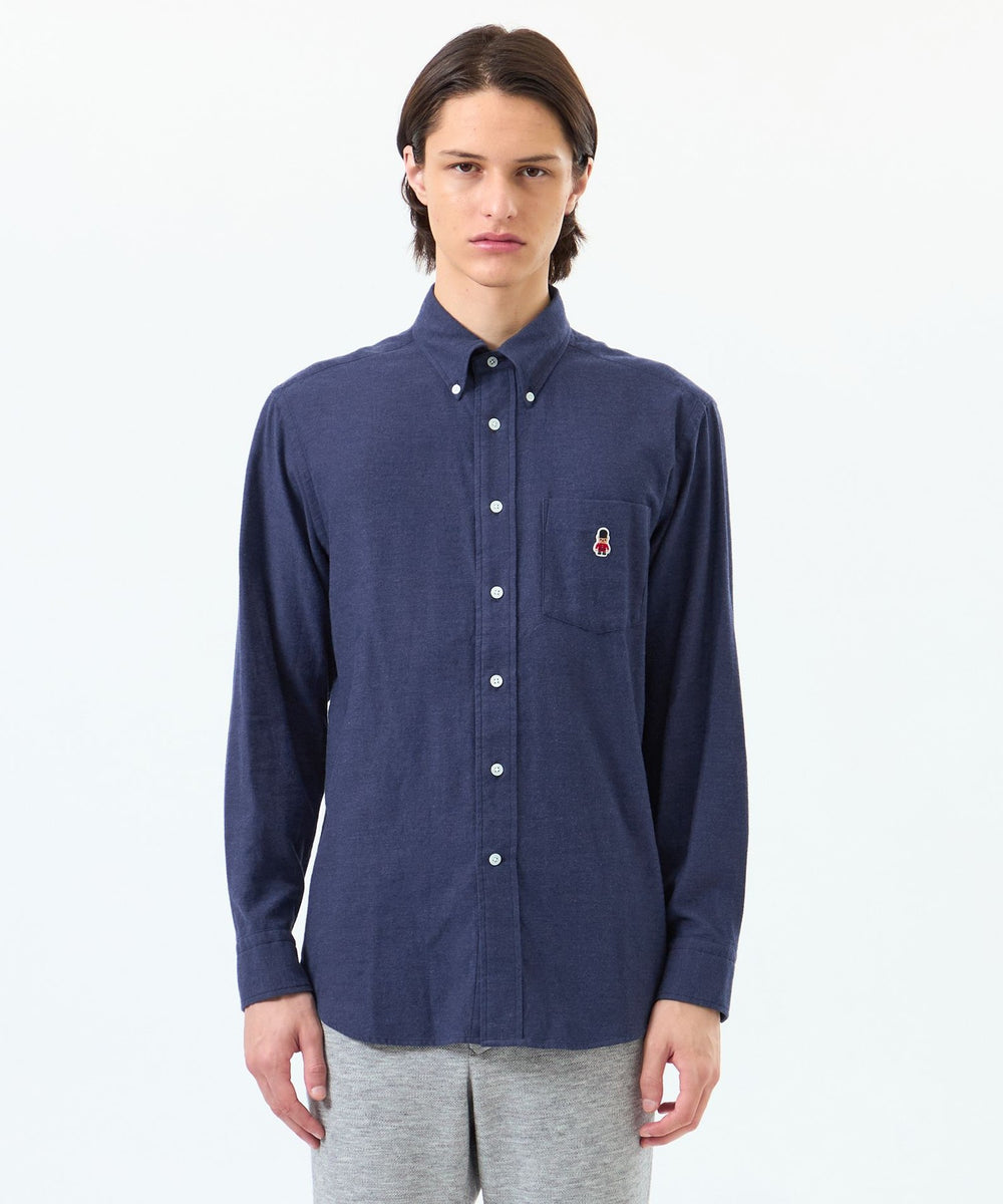 バッキンガムベア シャンブレーネル/チェック 長袖ボタンダウン