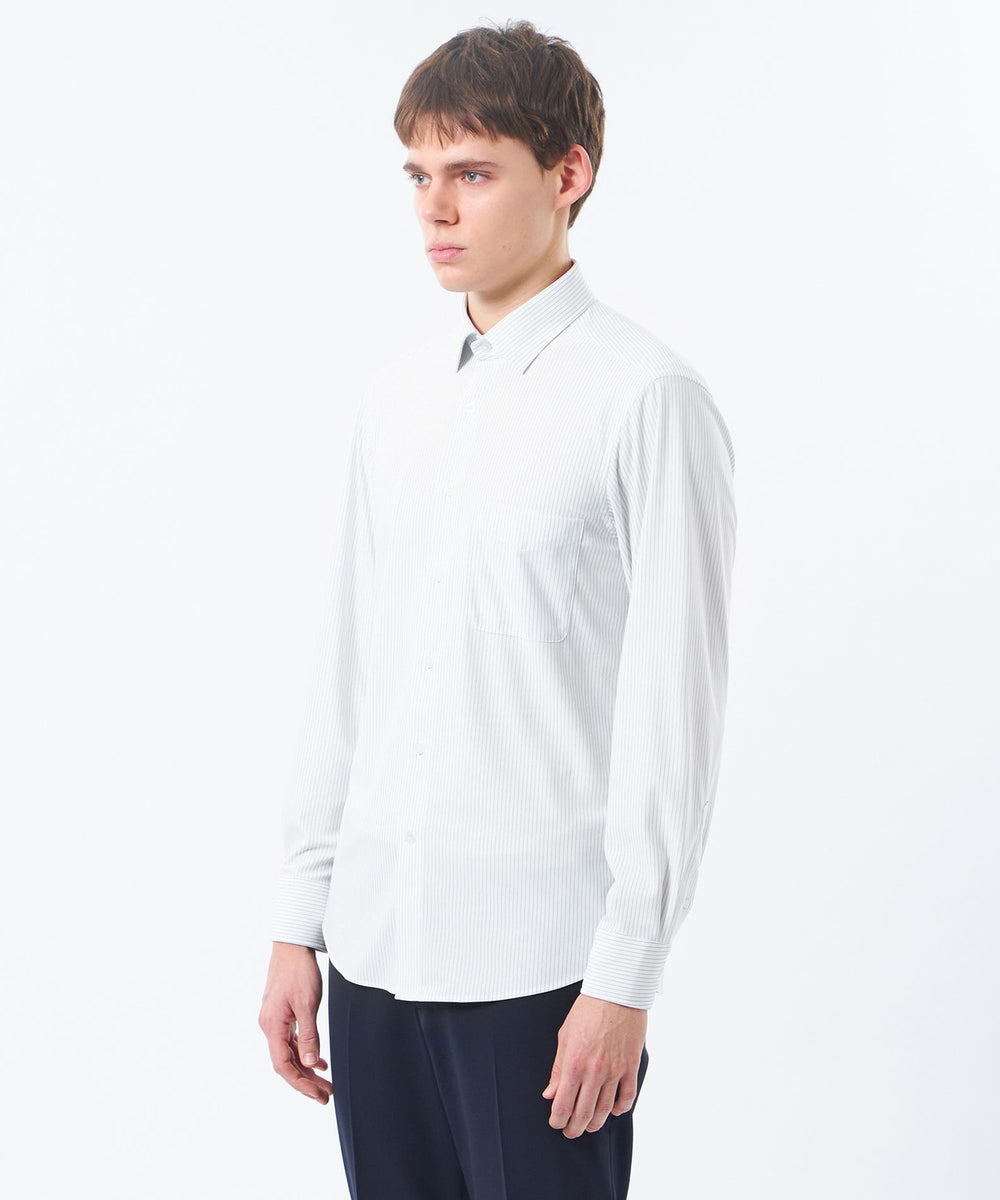 トロッター セミワイドシャツ トリコットストライプ(トップス