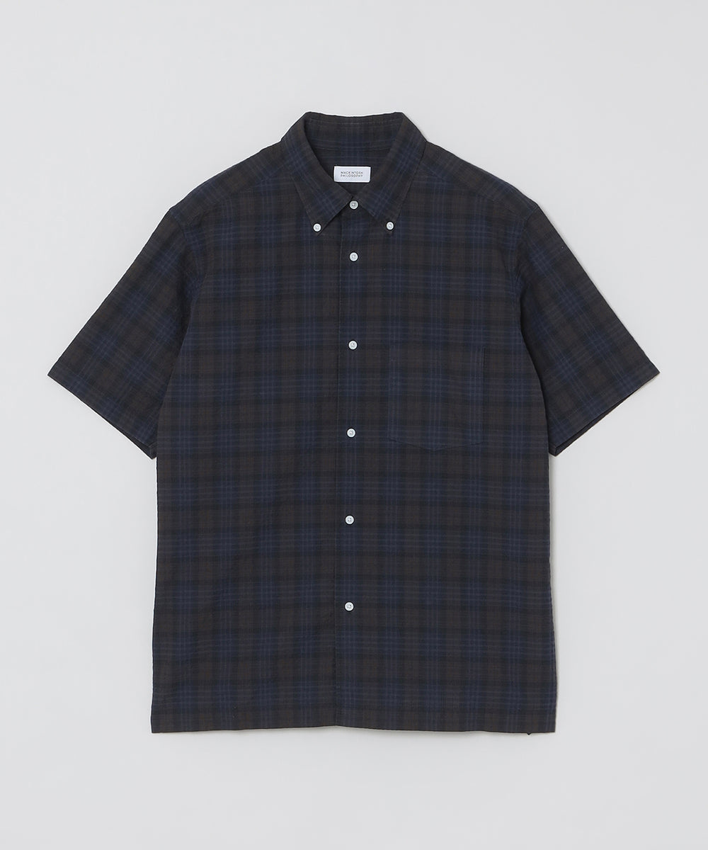 空羽サッカーチェック 半袖ボタンダウンシャツ(トップス)｜MACKINTOSH