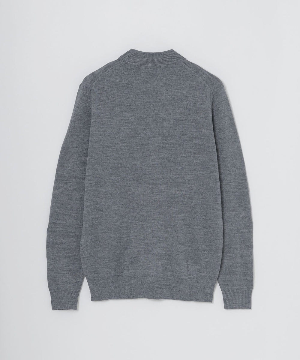 MACKINTOSH グレー 長袖セーター WEB&一部店舗限】ハイゲージ天竺 モックネックプルオーバーニット
