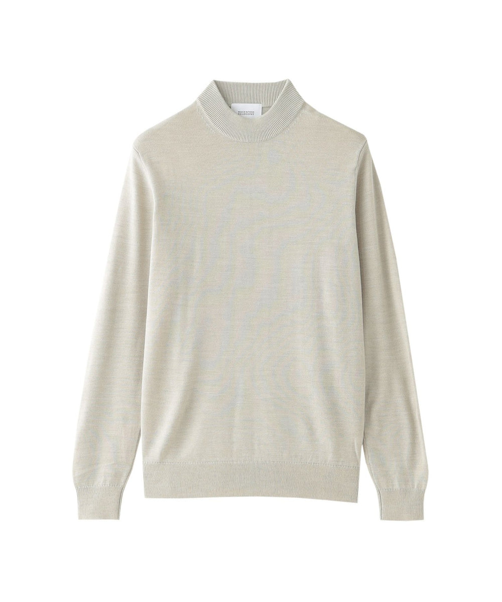 ハイゲージ天竺 モックネックプルオーバーニット(トップス