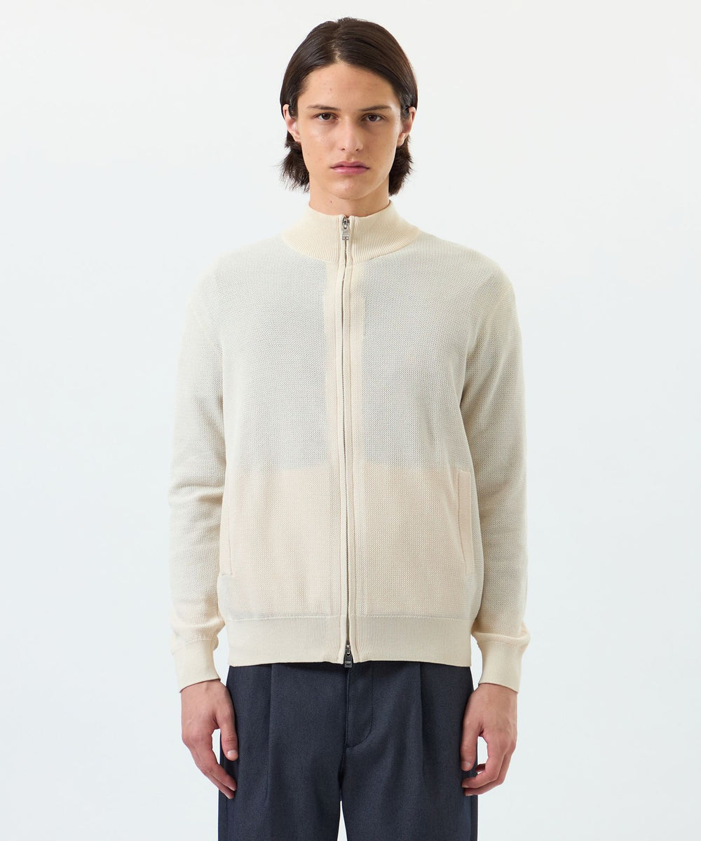 14G カノコ風ジャカード ドライバーズニット(トップス