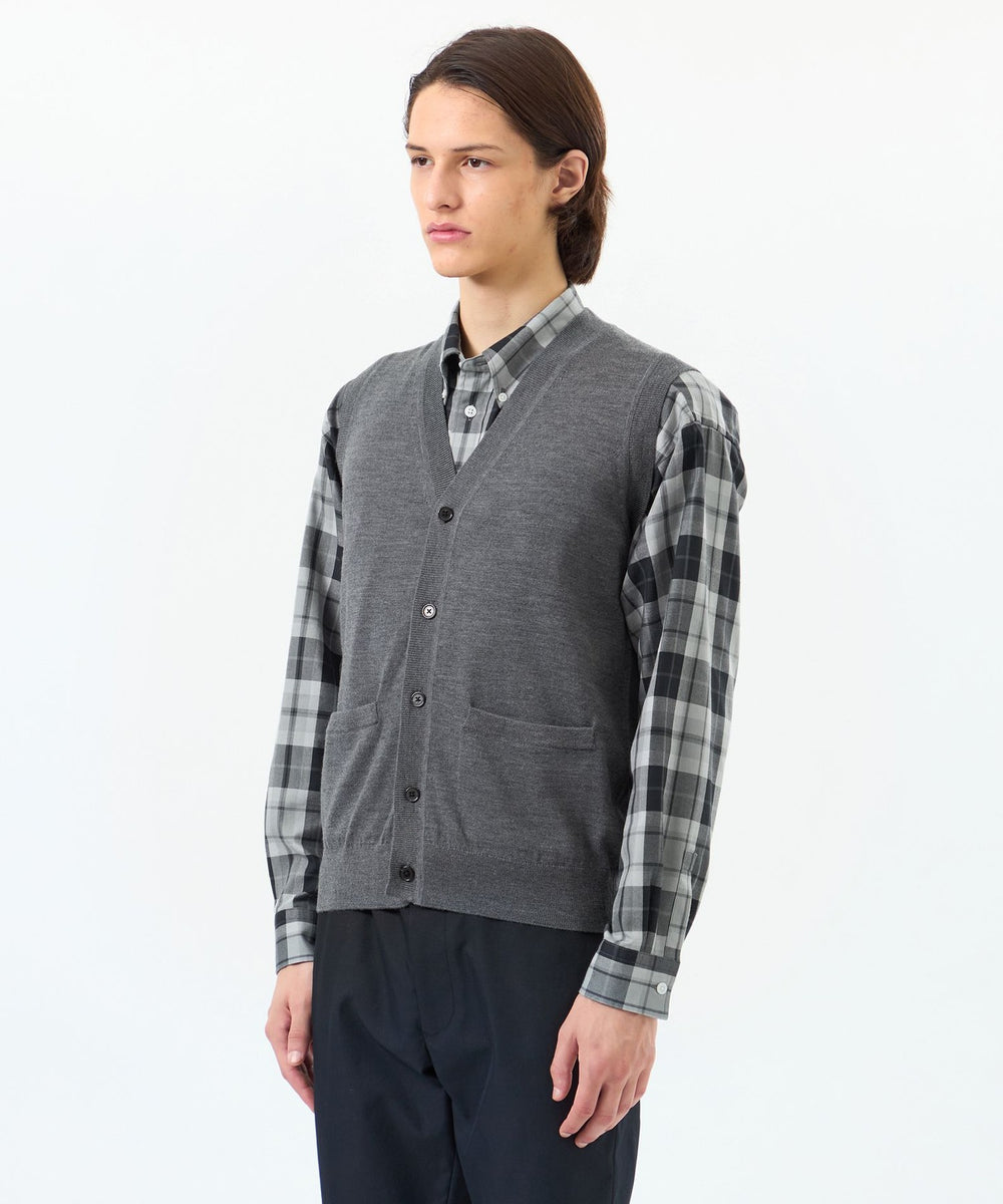 ハイゲージ天竺 Vネックニットベスト(トップス)｜MACKINTOSH