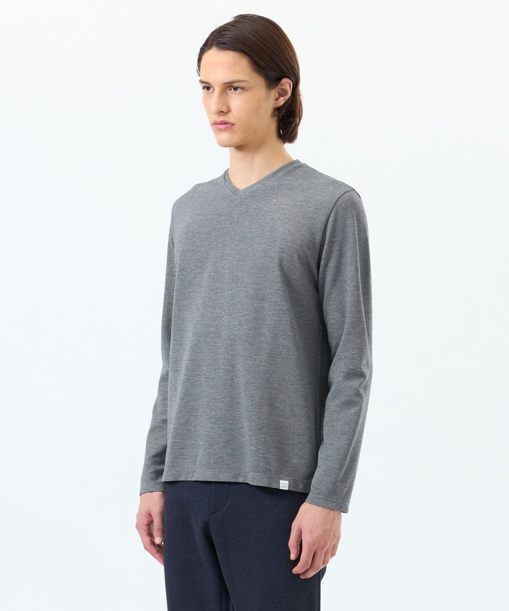 ストレッチミラノリブ VネックロンT(トップス)｜MACKINTOSH