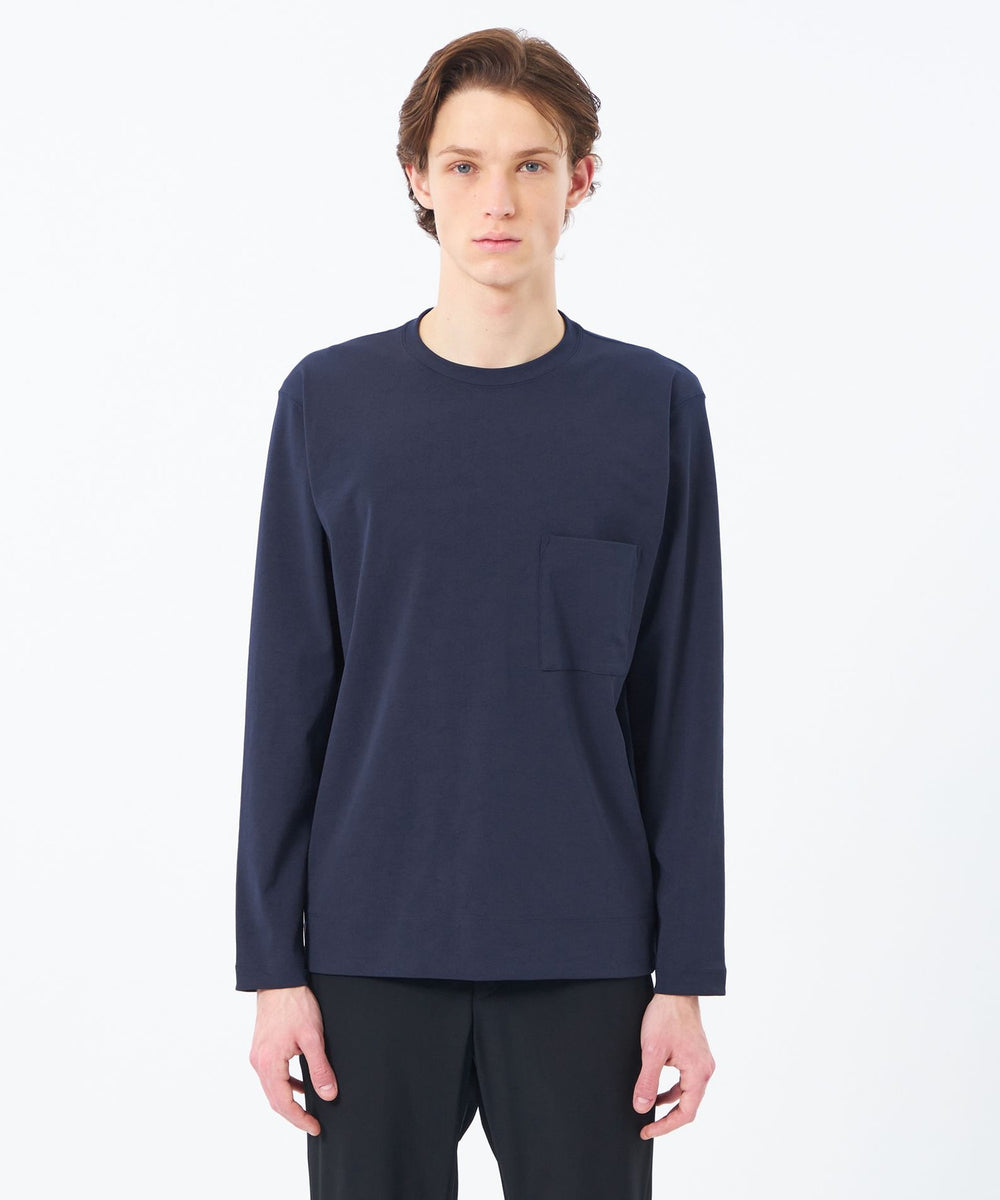 ブリテック クルーネックロンT ドライフラットストレッチクロス