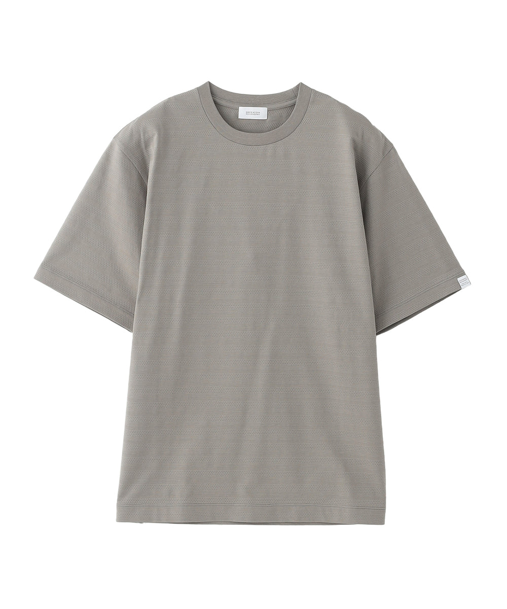 半袖クルーネックTシャツ リンクスシャドーボーダー(トップス