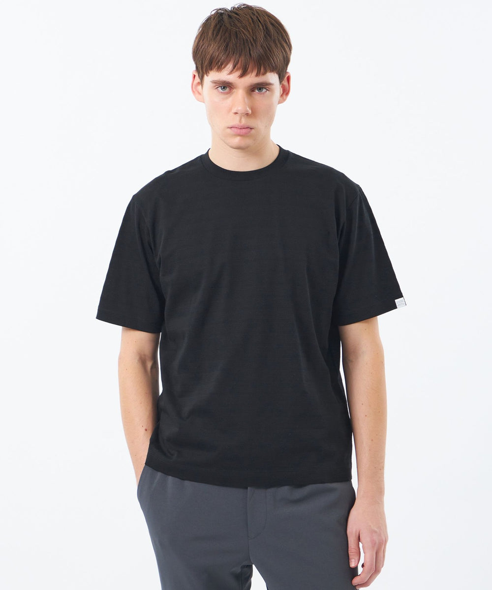 半袖クルーネックTシャツ リンクスシャドーボーダー(トップス