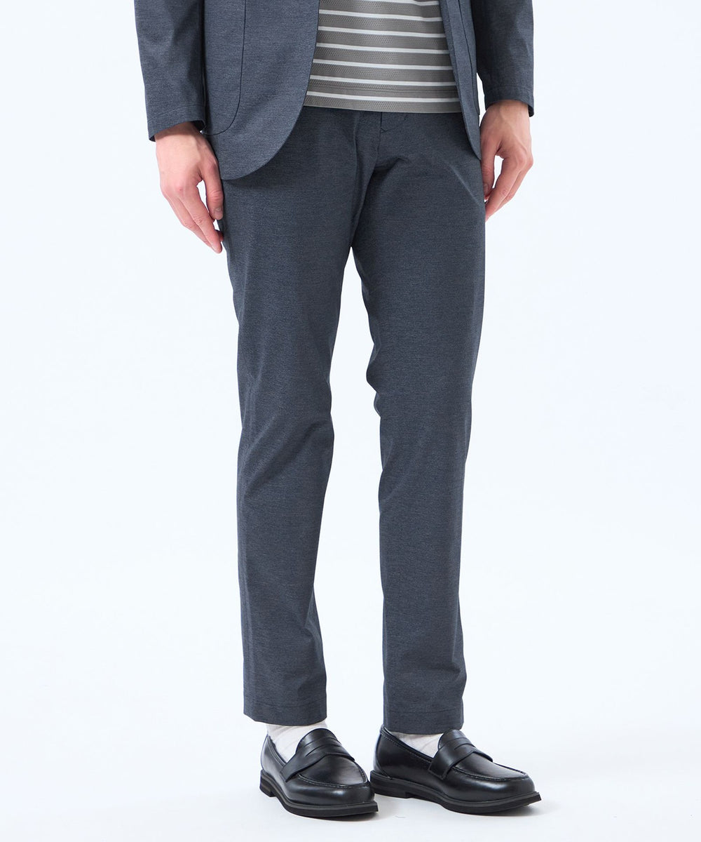 テーラードジャージーパンツ ツイル/チェックプリントメッシュ