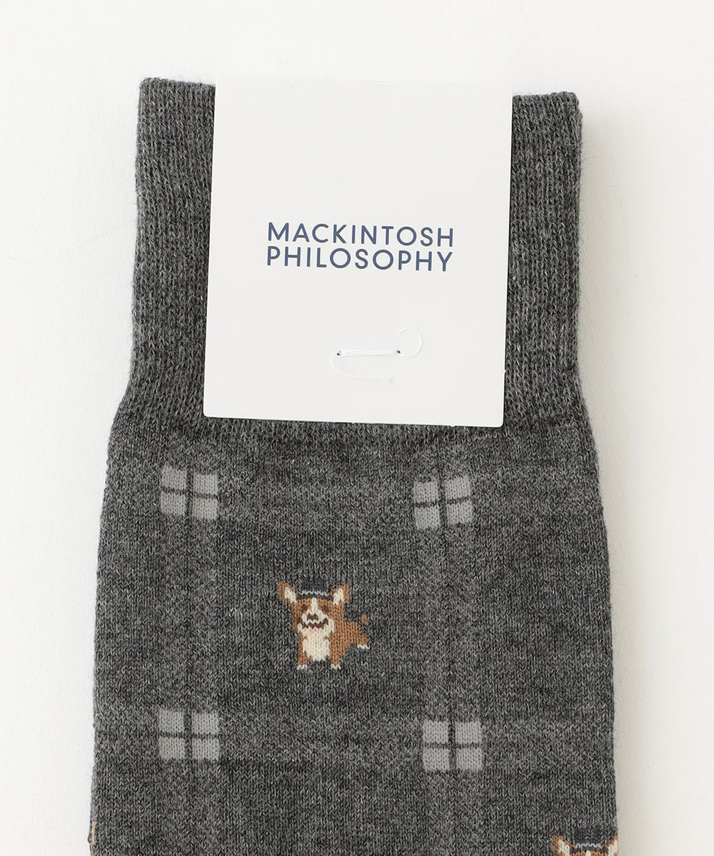コーギー×チェック カジュアルソックス(その他)｜MACKINTOSH