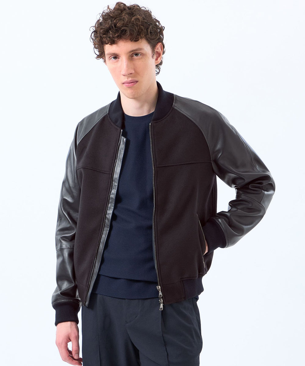 エンメティEMMETI ラムレザーコンビパーカー マッキントッシュフィロソフィー エンメティEMMETI ラムレザーコンビパーカー マッキントッシュ