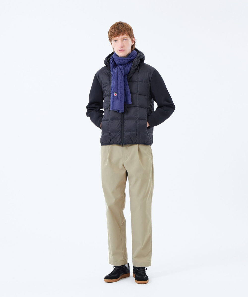 スクエアキルト＆ニット コンビパーカー with TAION(ブルゾン