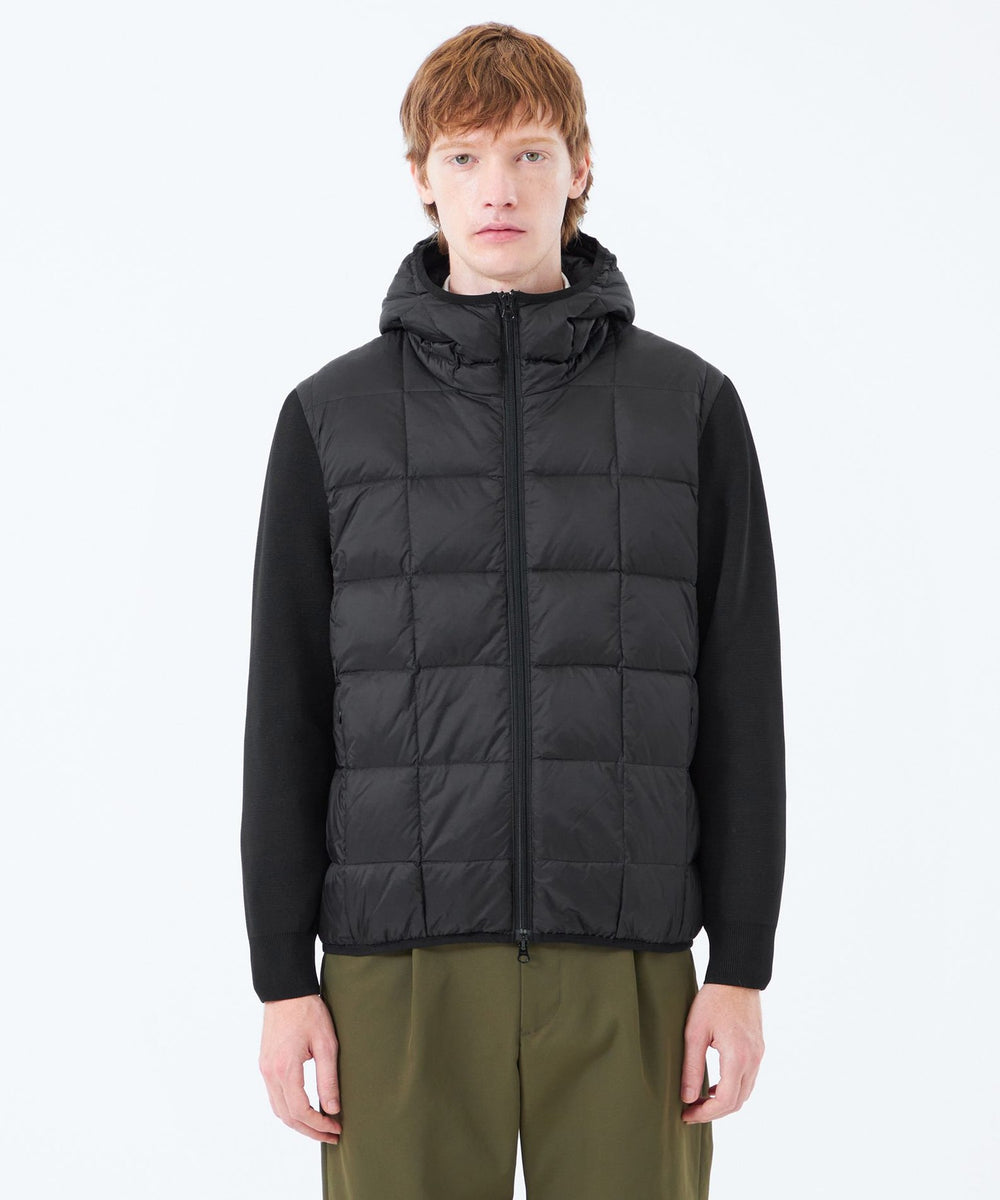 スクエアキルト＆ニット コンビパーカー with TAION(ブルゾン