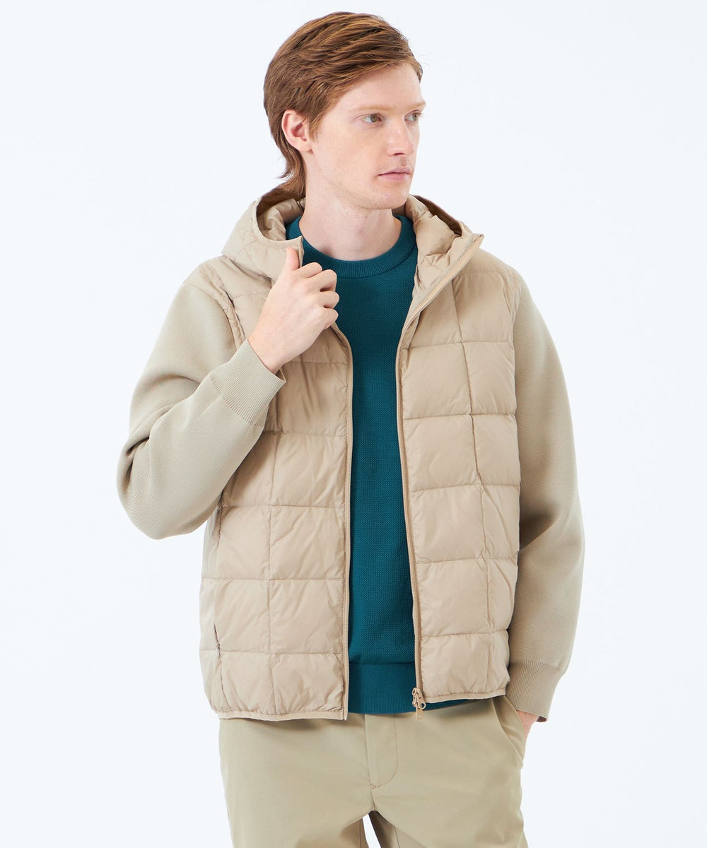 スクエアキルト＆ニット コンビパーカー with TAION(ブルゾン