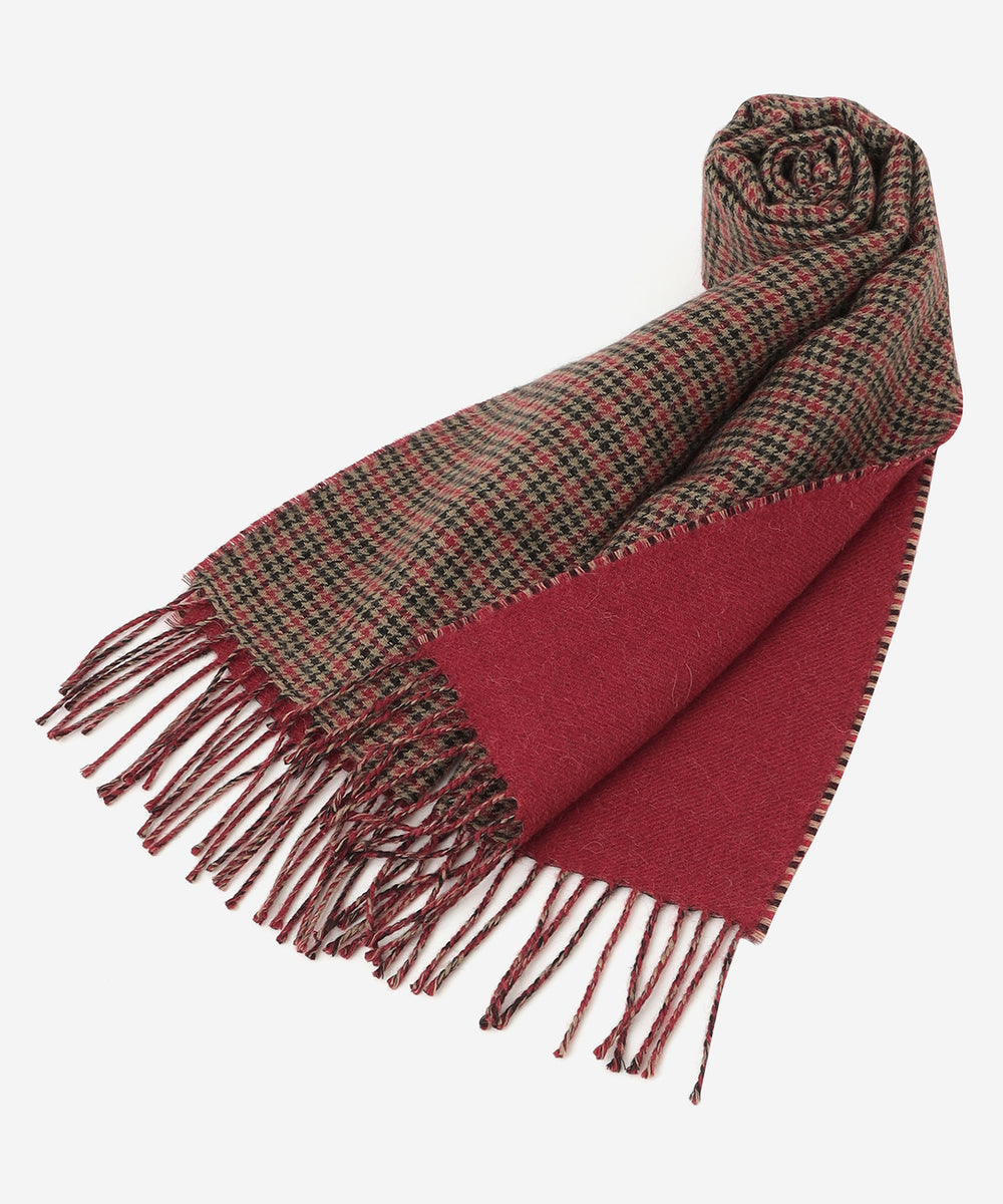 新品　RAF SIMONS アルパカ　ツイードマフラー ベビーアルパカ リバーシブル千鳥マフラー(マフラー・ストール