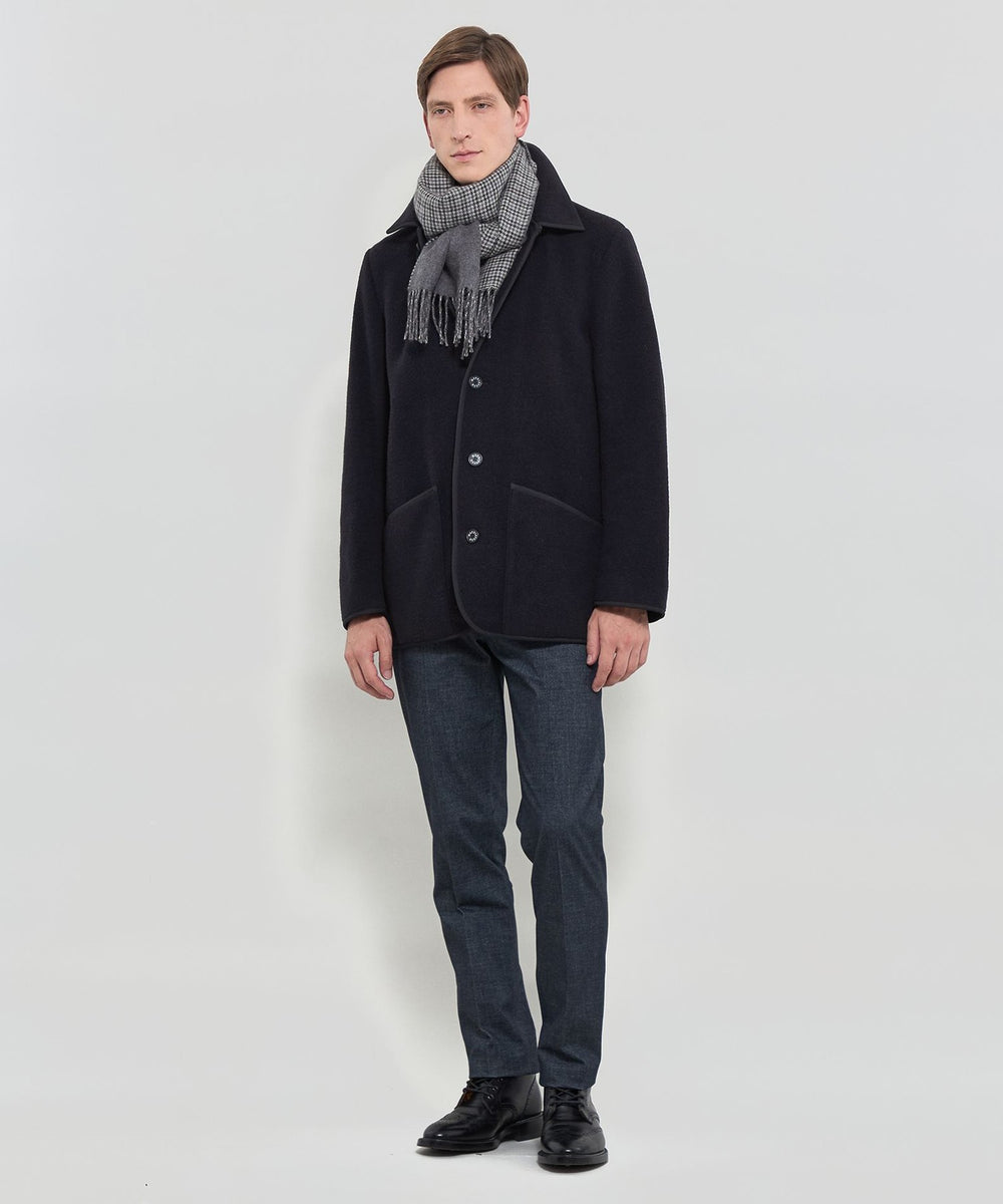 ベビーアルパカ リバーシブル千鳥マフラー(マフラー・ストール