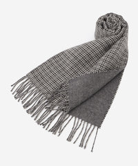 ベビーアルパカ リバーシブル千鳥マフラー(マフラー・ストール