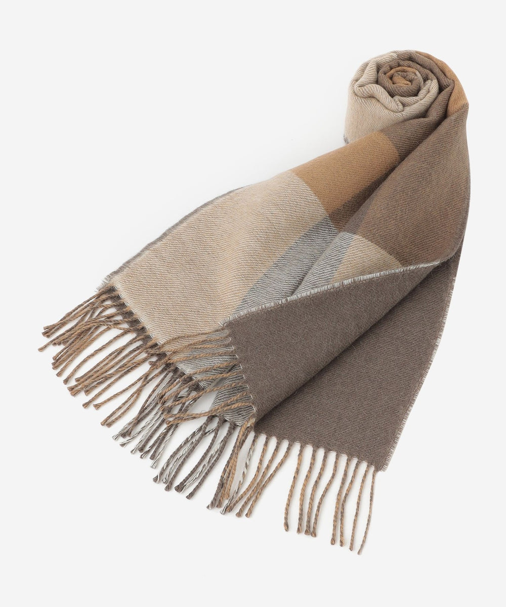 【新品未使用】マッキントッシュロンドン　マフラー　ベージュ　ブラウン カシミヤマフラー(マフラー・ストール・スカーフ)｜MACKINTOSH