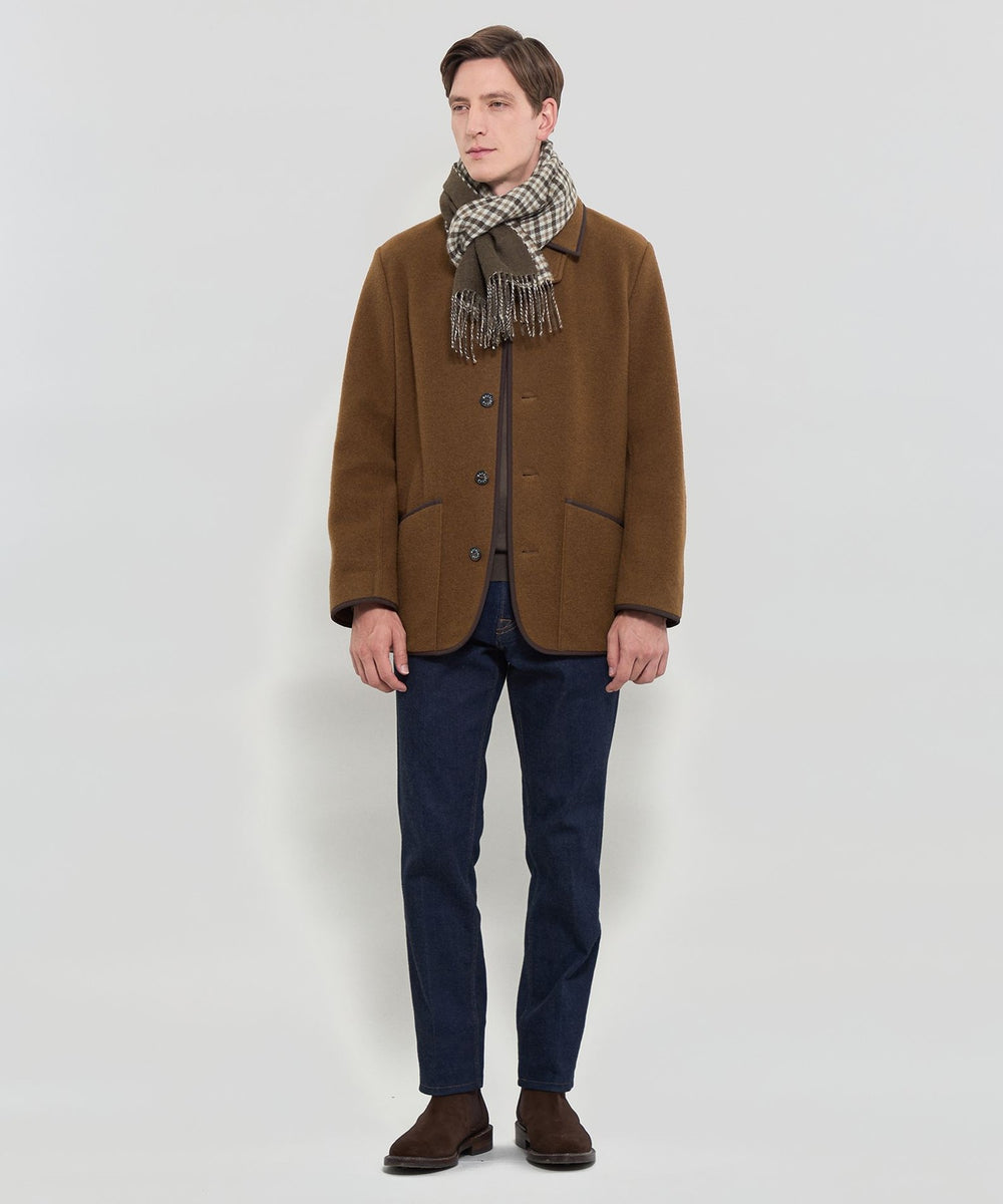 ベビーアルパカ リバーシブルガンクラブチェックマフラー(マフラー