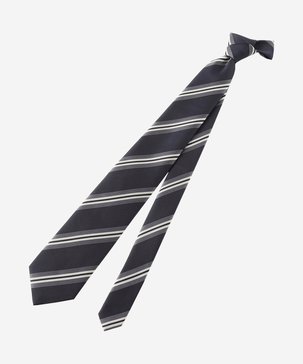 マッキントッシュロンドン(MACKINTOSH LONDON)のネクタイ 新品 ダンディマンワンポイント刺繍ピンストライプ柄レップネクタイ