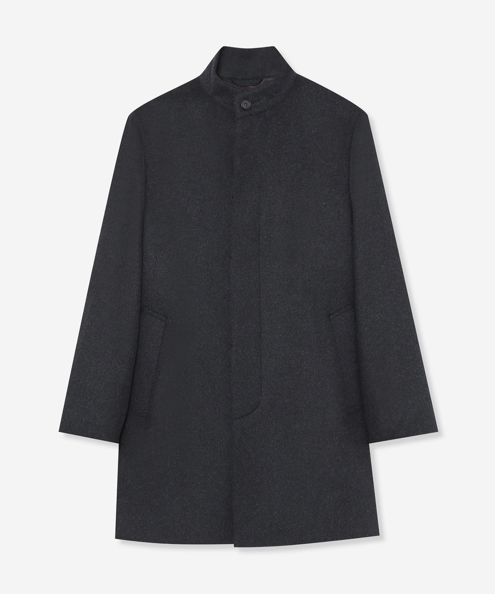 DUNFORD STAND COLLAR】ウールカシミヤビーバースタンドカラーコート