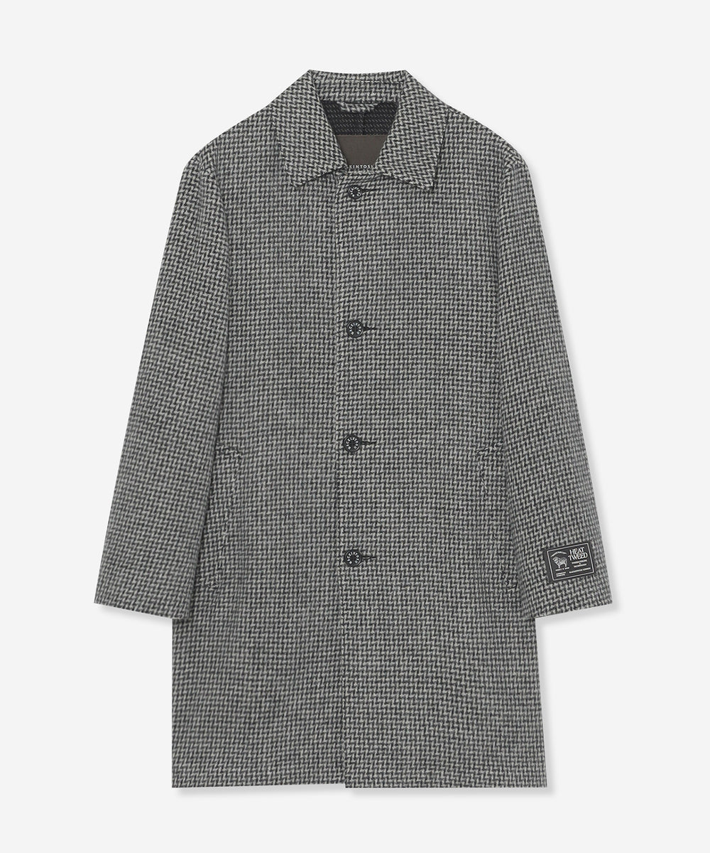 ROSLEY SL】【HEAT TWEED】ヒートツイードステンカラーコート(コート