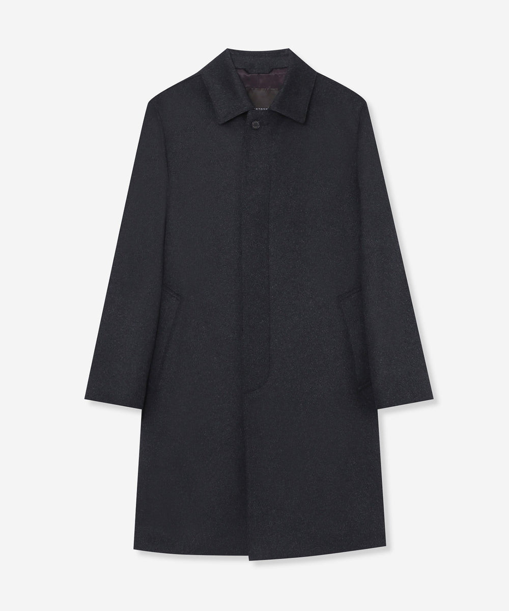 ROSLEY SL】【HEAT TWEED】ヒートツイードステンカラーコート(コート