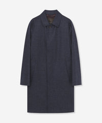 DUNFORD】【Loro Piana Fabric】チェックウールステンカラーコート