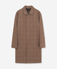 DUNFORD】【Loro Piana Fabric】チェックウールステンカラーコート