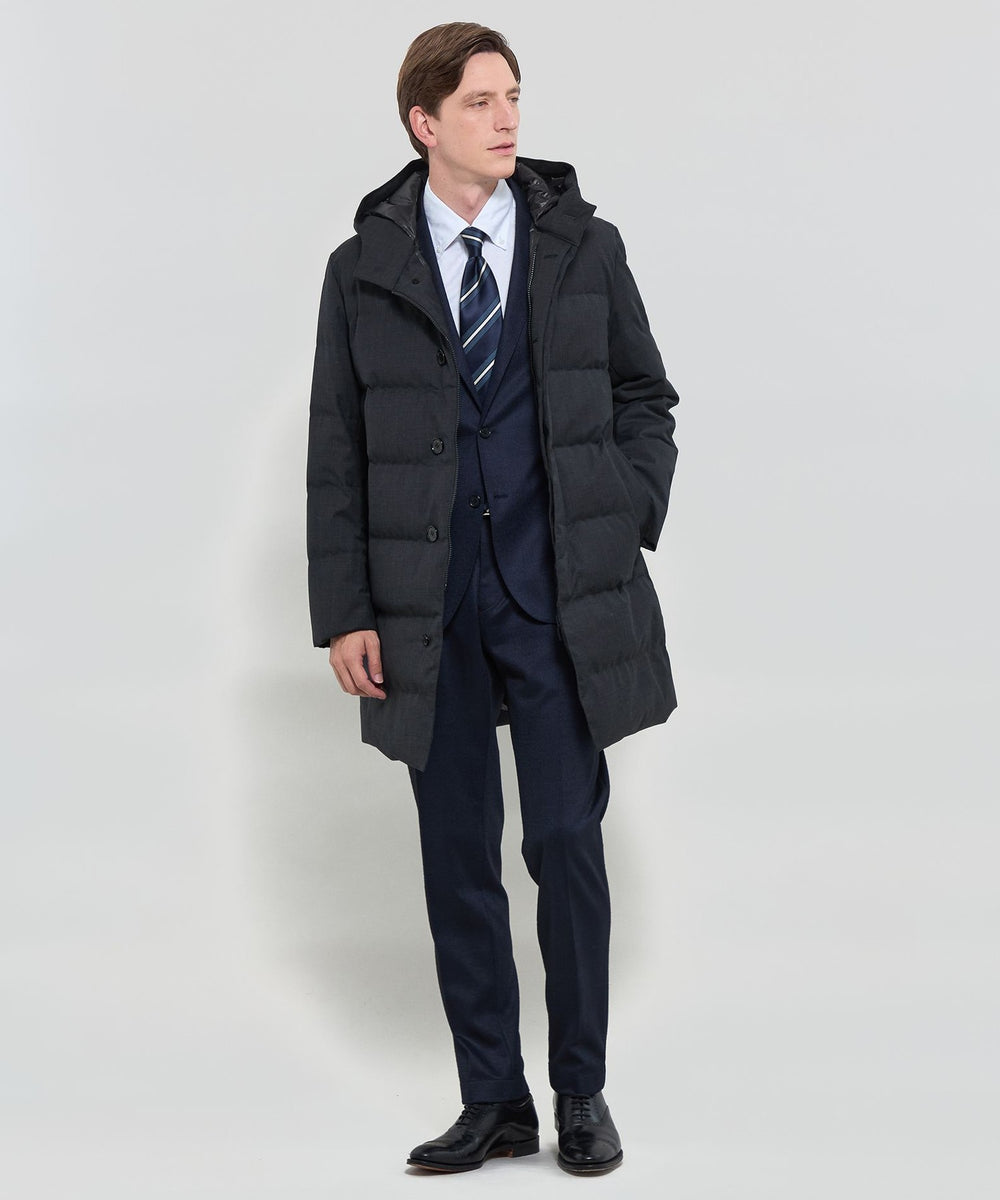 WEB・一部店舗限定】【DUNFORD HOOD】サキソニーツイルフーデッド