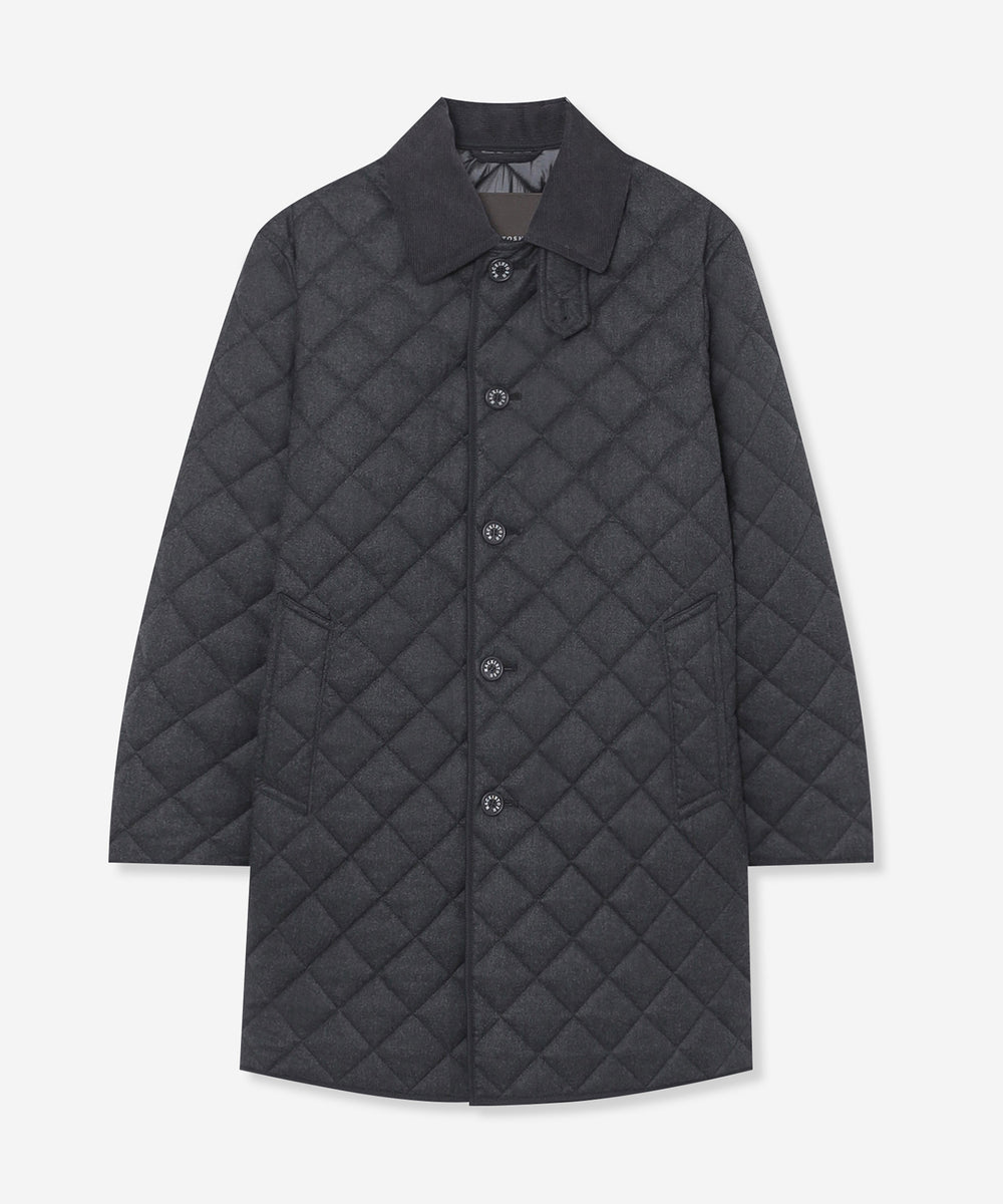 WATSON LONG】ウールサキソニーキルティングアウター(コート