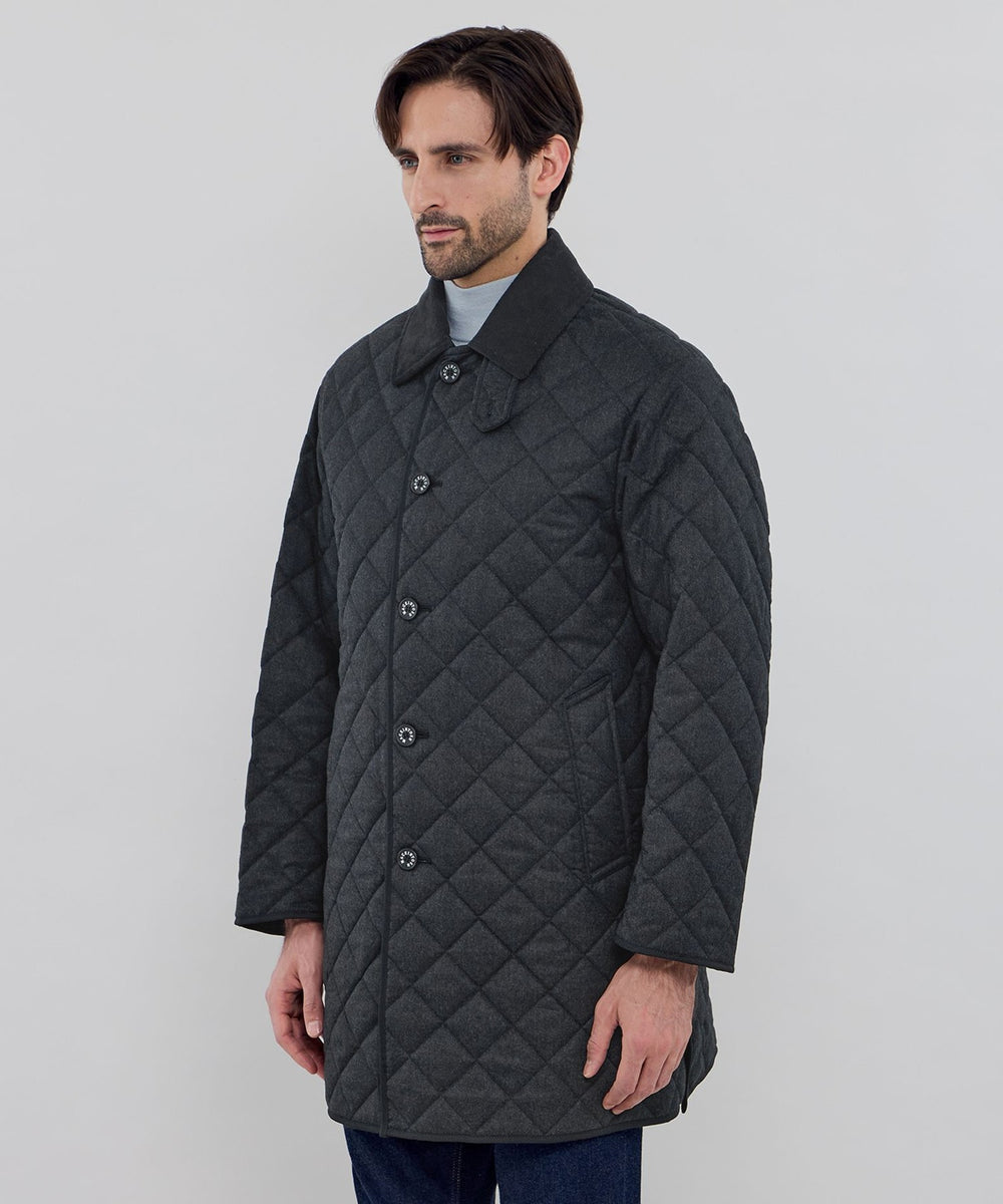 WATSON LONG】ウールサキソニーキルティングアウター(コート