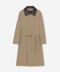 HADSTON】【DORMEUIL】ウールコットンラグランスリーブベルテッド