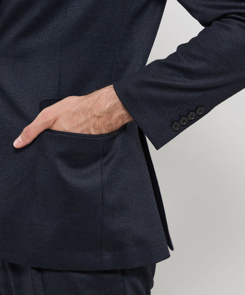 FLEX JERSEY】グレンチェックセットアップジャケット(ジャケット