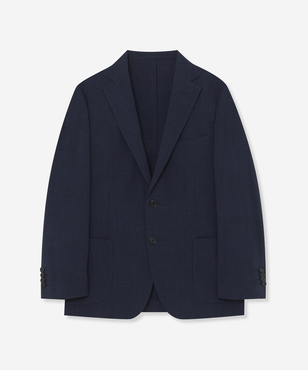 ★総柄 2XL★ HUGOBOSS テーラードジャケット REDA チェック 紺 WEB・一部店舗限定】【REDA/レダ】マイクロチェックジャケット