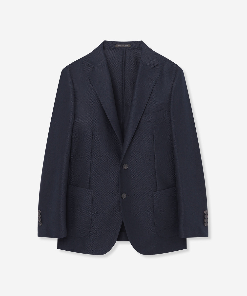 KJ　新品【マッキントッシュロンドン】BREASY JACKET 40 紺 BREASY JACKET】2WAYストレッチ千鳥セットアップジャケット(ジャケット