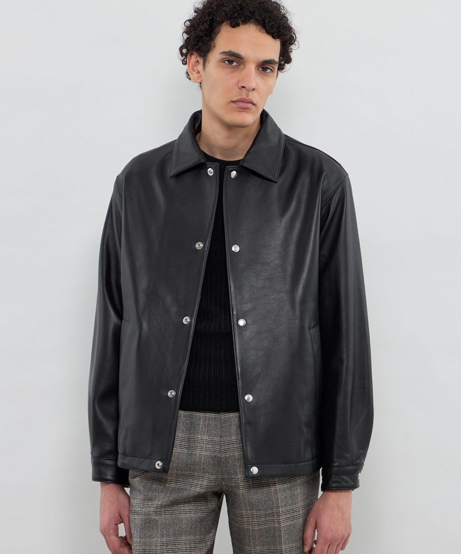 LEON掲載】【Weather proofed Leather】レザーコーチジャケット