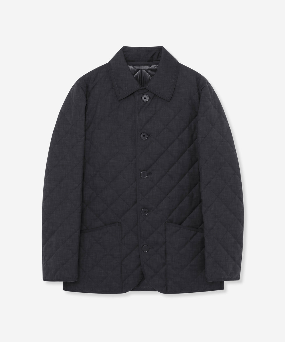 WEB・一部店舗限定】【WATSON】サキソニーツイルキルティングブルゾン