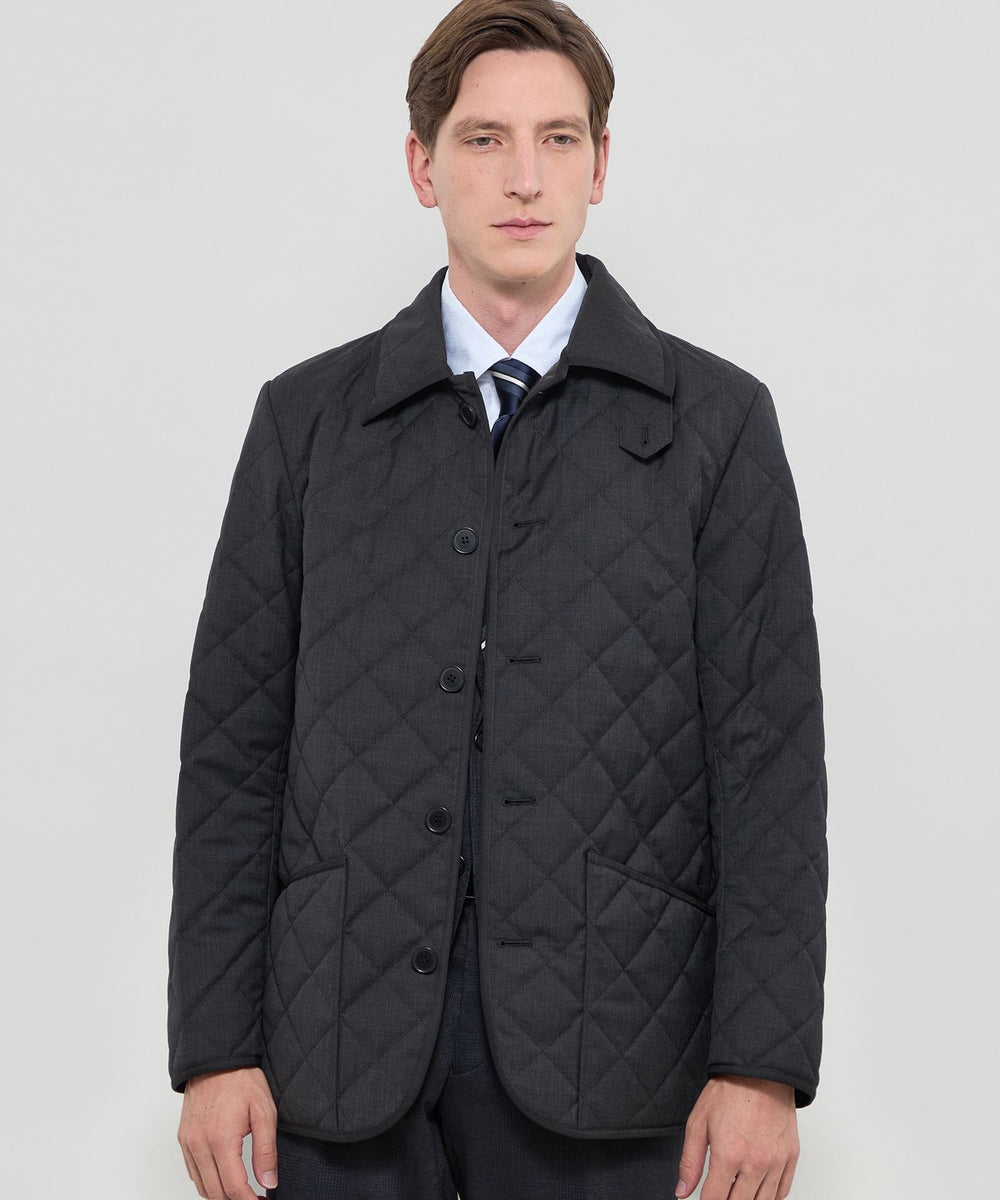 WEB・一部店舗限定】【WATSON】サキソニーツイルキルティングブルゾン