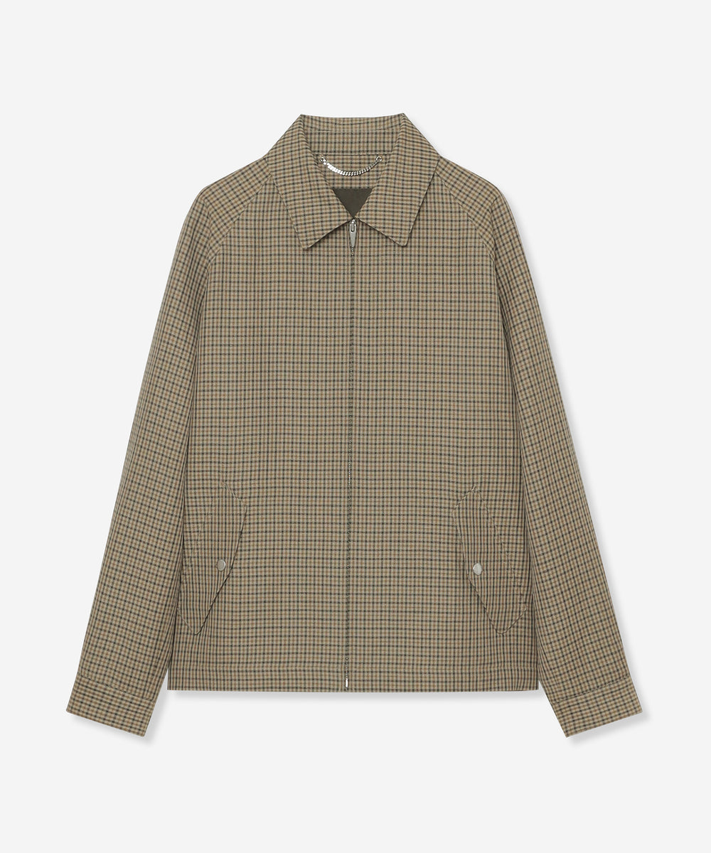 DORMEUIL/ドーメル】ウールリネンハリントンジャケット(ブルゾン