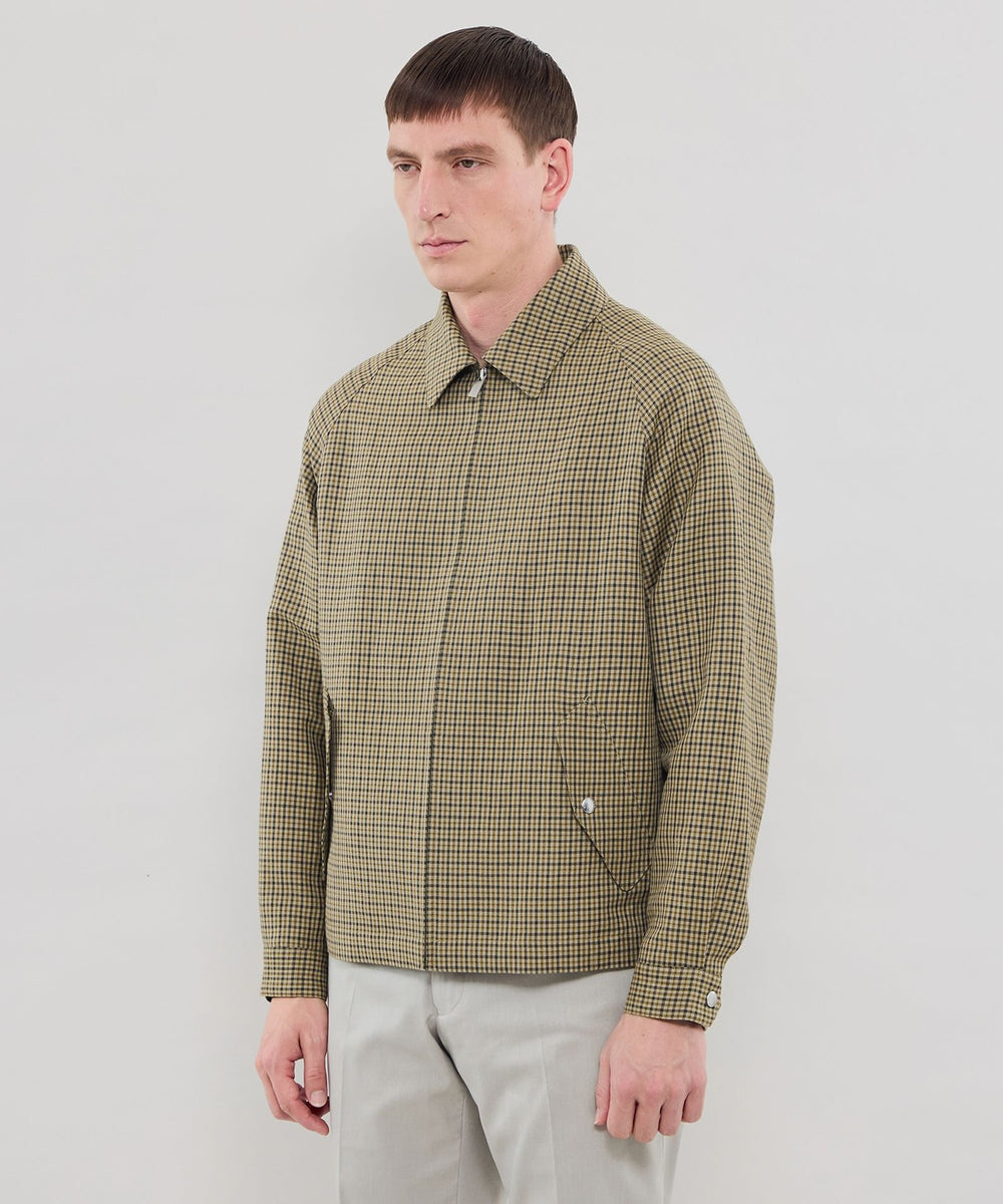 DORMEUIL/ドーメル】ウールリネンハリントンジャケット(ブルゾン