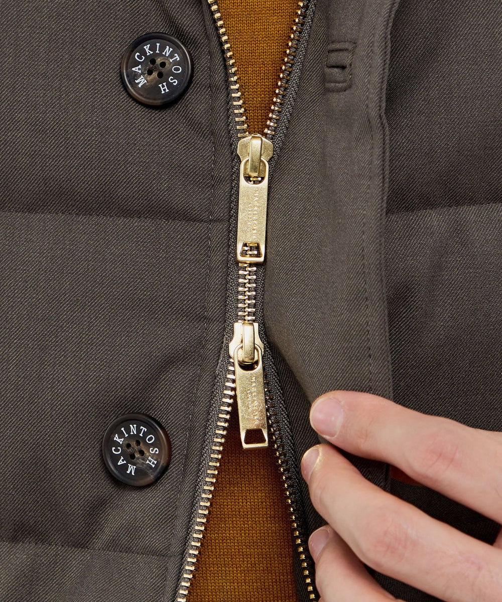 ELINGTON】ウールサキソニーフーデッドダウンアウター(ブルゾン