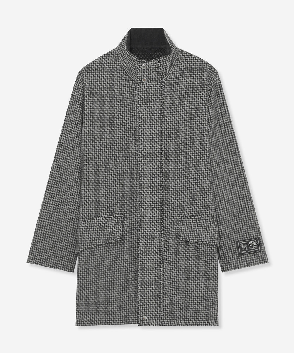 HEAT TWEED】【Ettrick】ヒートツイードスタンドカラーブルゾン