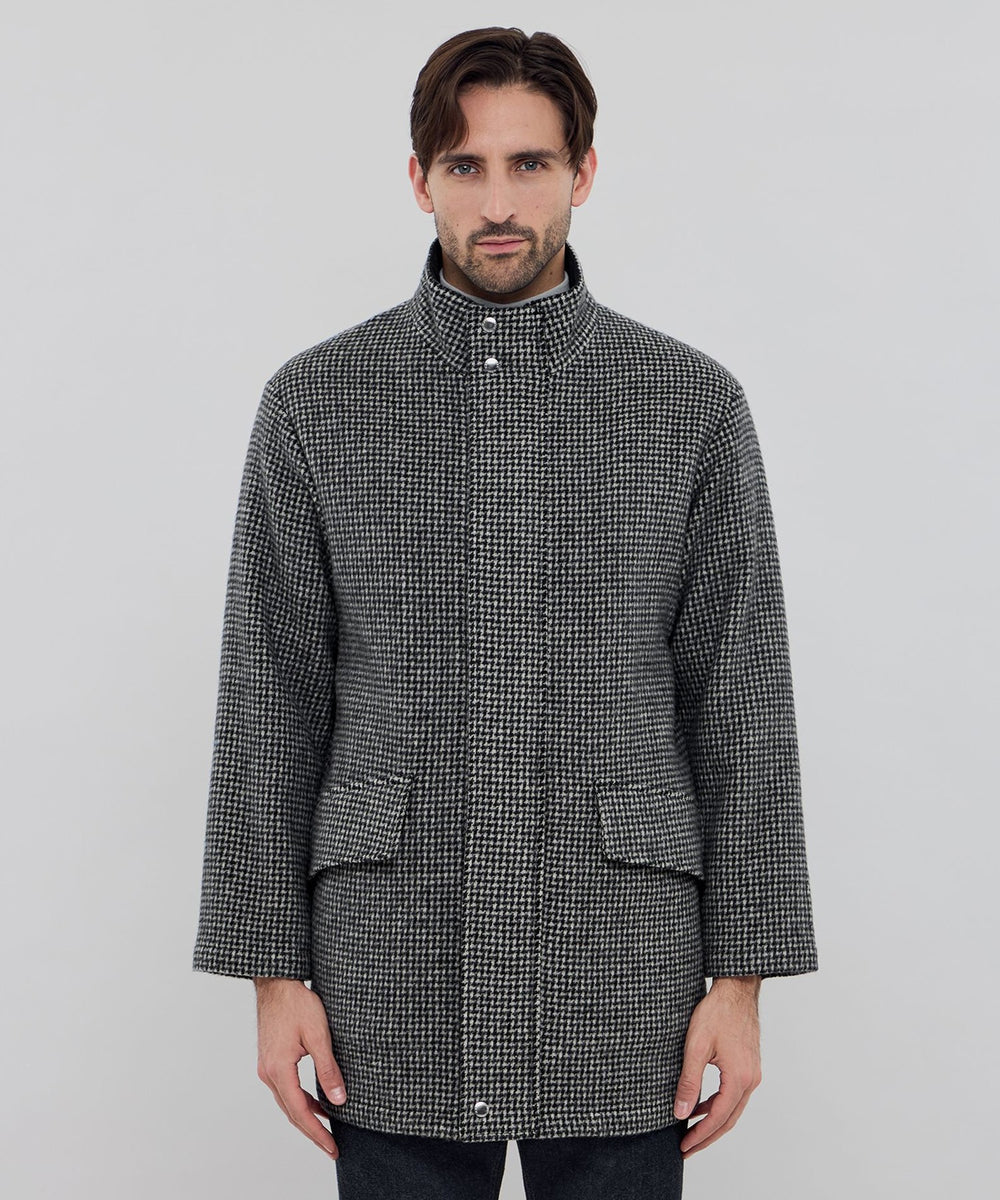 HEAT TWEED】【Ettrick】ヒートツイードスタンドカラーブルゾン