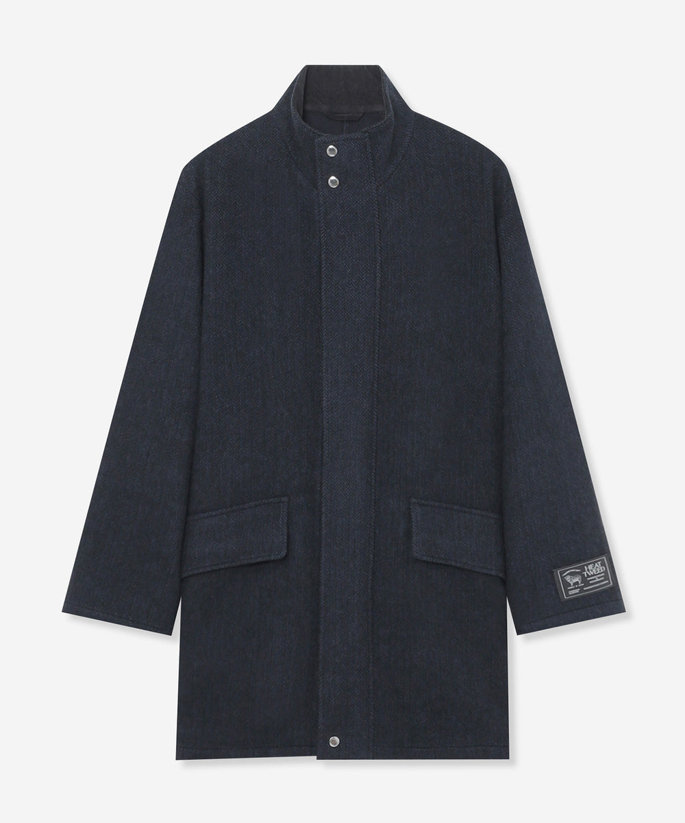 HEAT TWEED】【Ettrick】ヒートツイードスタンドカラーブルゾン