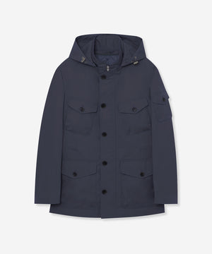 WEB・一部店舗限定】【BERWICK】ナイロンツイルフーデットブルゾン