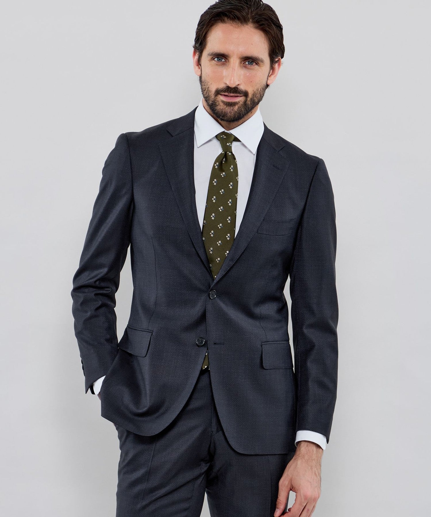 美品 マッキントッシュロンドン モヘヤ シルク スーツ セットアップ Mサイズ位 NEW BRIDGE】【LoroPiana Fabric】ピンドットスーツ(スーツ