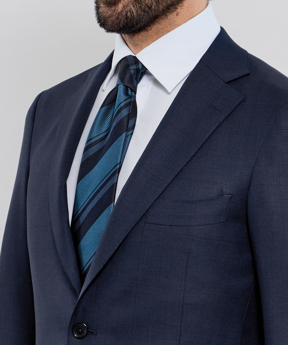 ML01 マッキントッシュ BRIDGEスーツ ネイビー チェック柄 AB4 NEW BRIDGE】Super110's シャドーチェックスーツ(スーツ